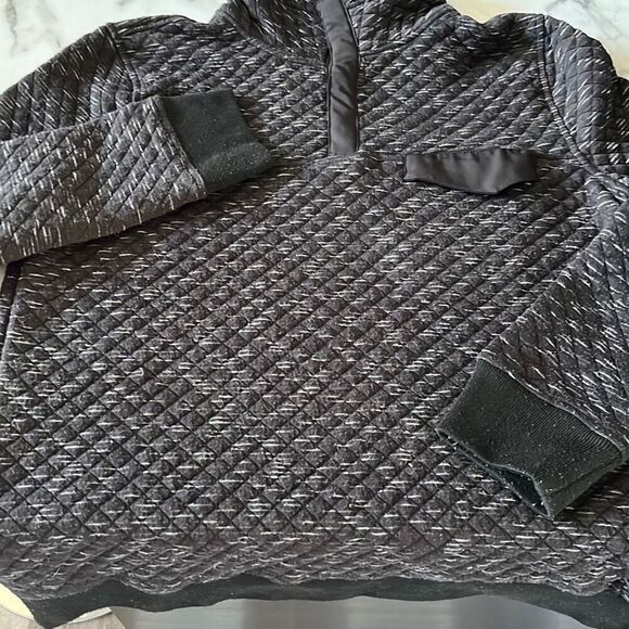 Entro Corbet Style Quilted 1/4 Button Down Pullover Sweatshirt Sz. L - Picture 2 of 8